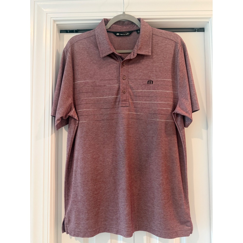 Travis Mathew heathered red size medium golf polo